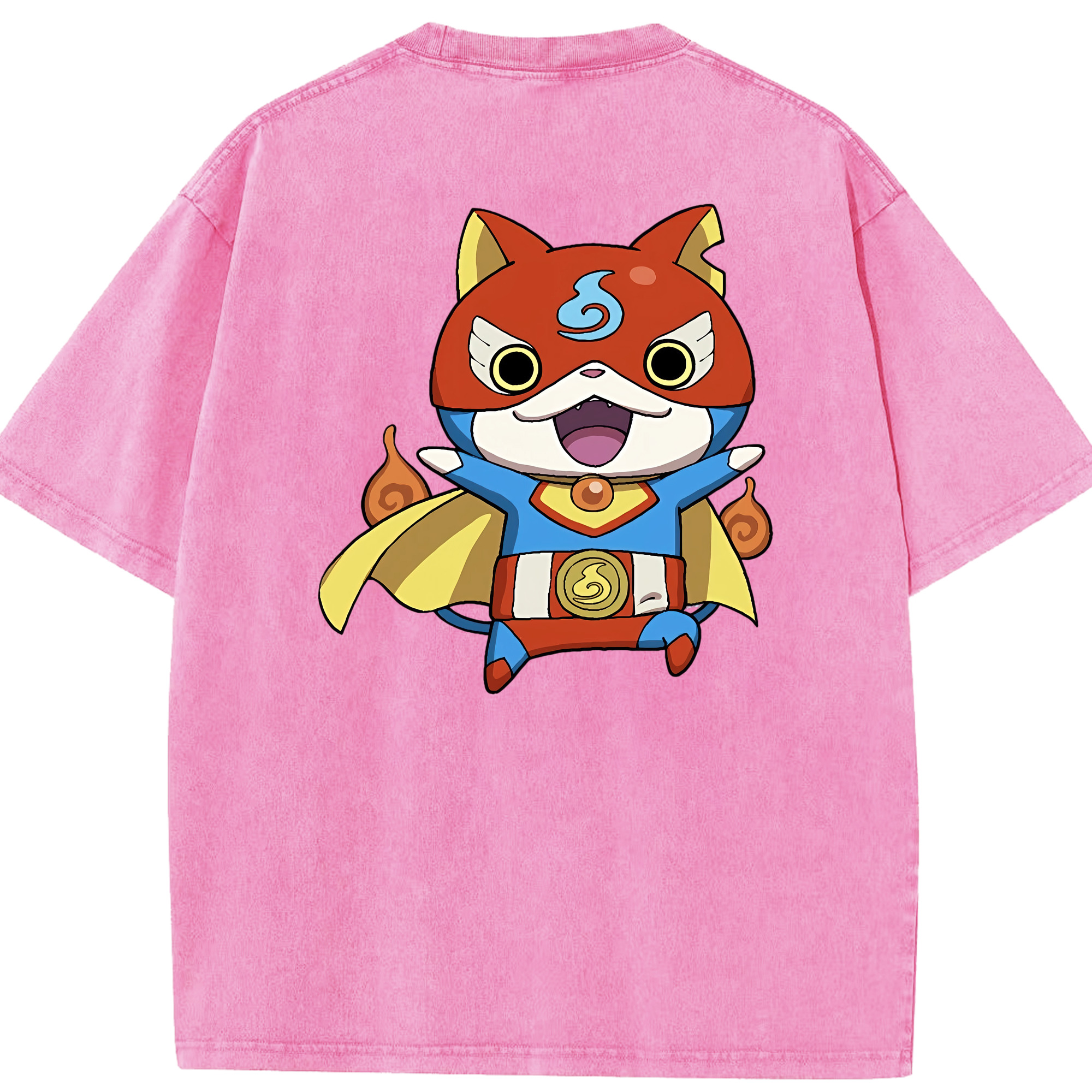 （画像用） 妖怪ウォッチ Yo-kai Watch 綿100% ヴィンテージ風 半袖Tシャツ（背面プリント）